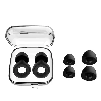 Silikonski čepki za zmanjševanje hrupa Black