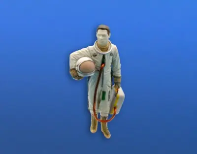 US pilot with full pressure suit (for SR-71, U-2 and other planes)