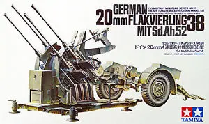 Nemški 20 mm Flakvierling 38 z Sd.Ah.52