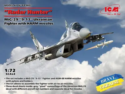 'Radarski lovec' MiG-29 '9-13' Ukrajinski lovec z HARM raketami