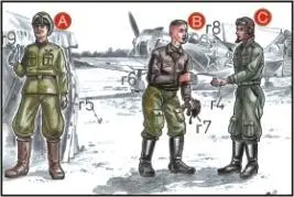 Soviet Pilots (2 fig.) And Mechanic WW II