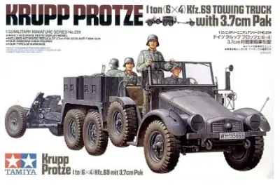 Krupp Protze - 1 tona (6x4) Kfz.69 vlečni tovornjak s 3,7 cm Pak