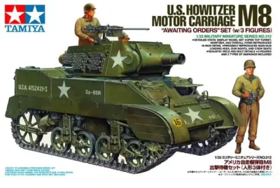 Komplet ameriške havbice Motor Carriage M8 ''Čakanje na ukaze'' (s 3 figurami)