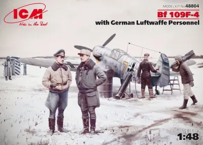 Bf-109F-4 z nemškim osebjem Luftwaffe