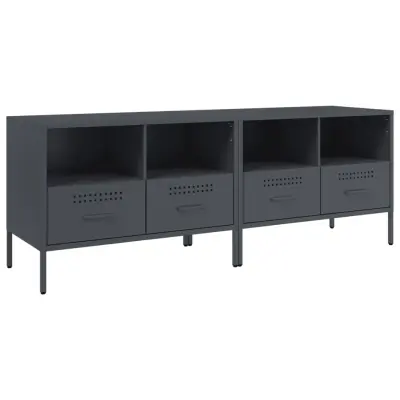 vidaXL TV omarica 2 kosa antracitna 68x39x50,5 cm jeklo