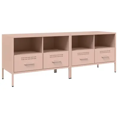 vidaXL TV omarica 2 kosa roza 68x39x50,5 cm jeklo