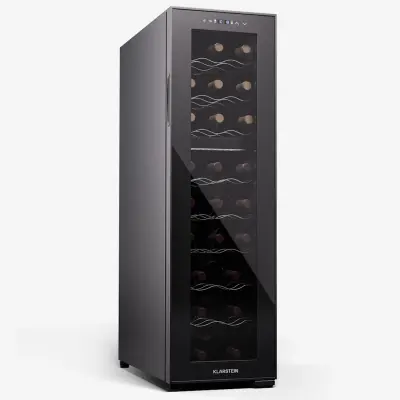 Klarstein Shiraz 24 Duo, hladilnik za vino, 2 hladilni območji, 75 l/24 steklenic, 5-18 °C, upravljanje na dotik