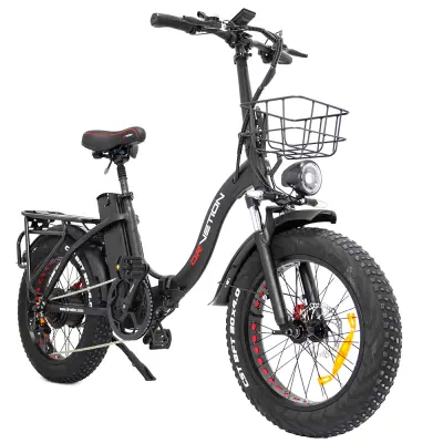 DRVETION CT20 Step-Thru Električno kolo 750 W Motor 48 V 20 Ah Baterija Zložljiva Fat Tire E-kolo - črna