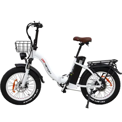 DRVETION CT20 Step-Thru Električno kolo 750 W Motor 48 V 15 Ah Baterija Zložljiva Fat Tire E-kolo - bela