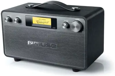 Muse, Premium 40W Retro Bluetooth 5.0 NFC zvo?nik z izena?evalnikom, ?rna