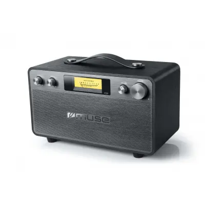 Muse, Premium 40W Retro Bluetooth 5.0 NFC zvo?nik z izena?evalnikom, ?rna