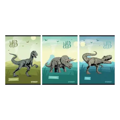 Zvezek a5 mp črtan 54l street dinosaurs z robom