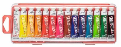 Barvice tempera 7ml 1/14 pvc embalaža