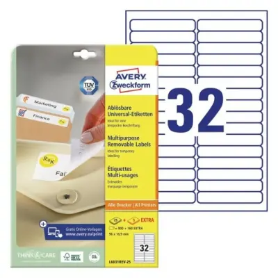 Etikete zweckform l6031rev 96x16,9mm 1/25