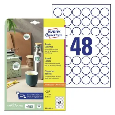 Etikete zweckform 6223rev-10  fi30 odstranljive