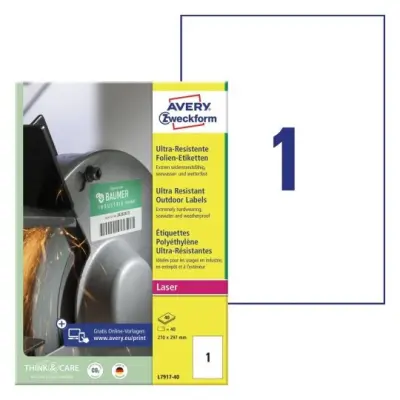 Etikete zweckform l7917-40 210x297mm