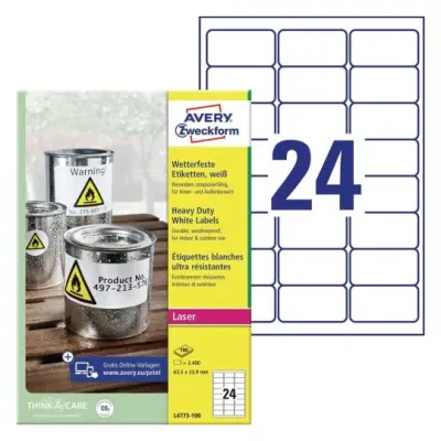 Etikete zweckform l4773 1/100 63,5x33,9mm