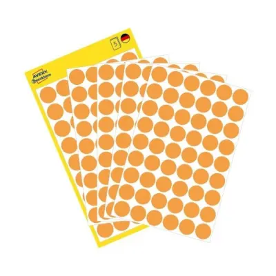 Etikete zweckform okrogle fi-12mm - 3148 oranžne