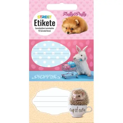 Etikete šolske za zvezke animal cute 1/10