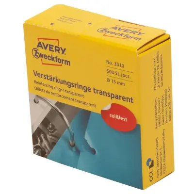 Etikete zweckform 3510 prozorna za ojačitev lukenj 1/500