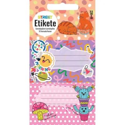 Etikete šolske za zvezke kids girl 1/10