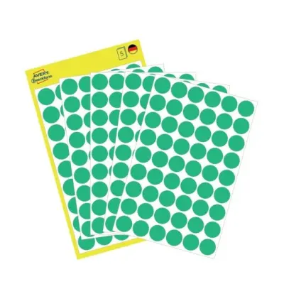 Etikete zweckform okrogle fi-12mm - 3143 zelene