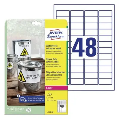 Etikete zweckform l4778 45,7x21,2mm 1/20