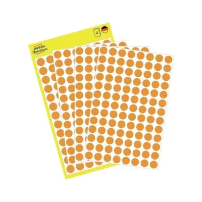 Etikete zweckform okrogle fi-8 - 3178-oranžne neon