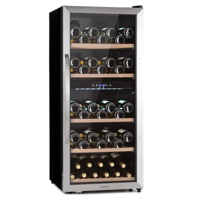 Klarstein Vinamour 66 Duo, vinska vitrina, 2 coni, 204 l / 79 steklenic, 5-18 °C, upravljanje na dotik