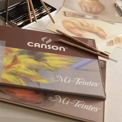 Skicirka Canson Mi-Teintes 32x41 cm, 160 g črni toni, 20 listna