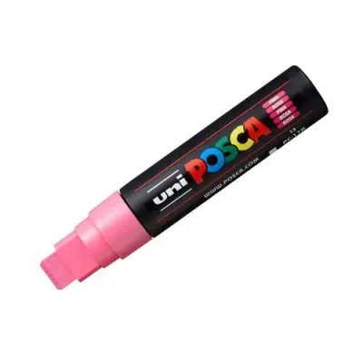 POSCA Uni flomaster; konica 15 mm ploščata; pink