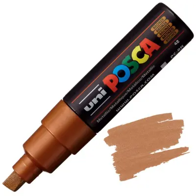 POSCA Uni flomaster; konica 8 mm prirezana; bakren