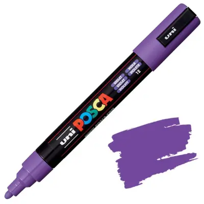 POSCA Uni flomaster; konica 1,8-2,5 mm; vijoličen