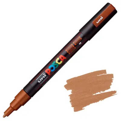 POSCA Uni flomaster; konica 0,9-1,3 mm; bakren