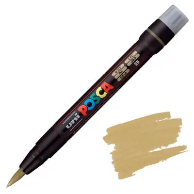 POSCA Uni flomaster; konica čopič; zlat