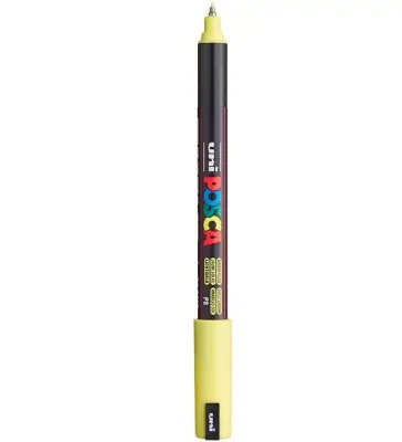 POSCA Uni flomaster; konica 0,7 mm kovina; sončno rumen