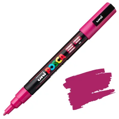 POSCA Uni flomaster; konica 0,9-1,3 mm; fuksija