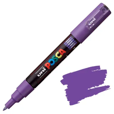 POSCA Uni flomaster; konica 0,7 mm bullet; vijoličen