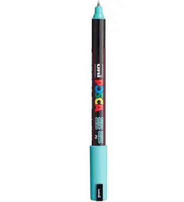 POSCA Uni flomaster; konica 0,7 mm kovina; vodna zelen