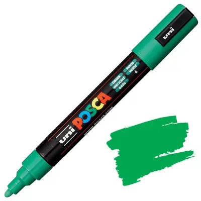 POSCA Uni flomaster; konica 1,8-2,5 mm; zelen