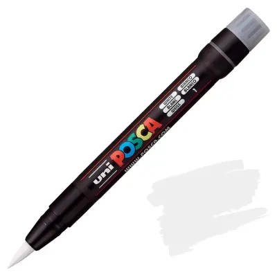 POSCA Uni flomaster; konica čopič; bel