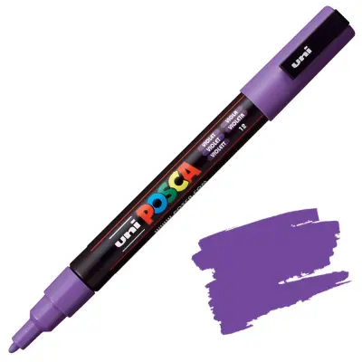 POSCA Uni flomaster; konica 0,9-1,3 mm; vijoličen