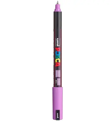 POSCA Uni flomaster; konica 0,7 mm kovina; sivka