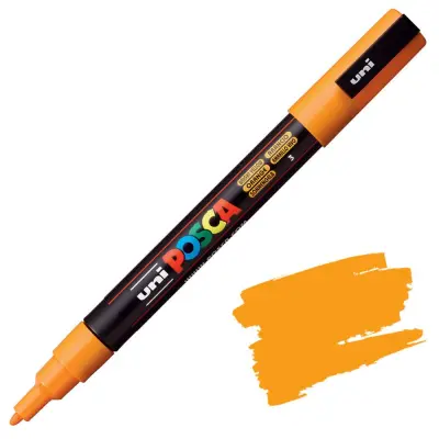 POSCA Uni flomaster; konica 0,9-1,3 mm; živo rumen