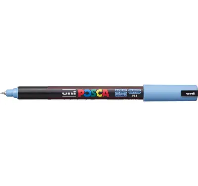 POSCA Uni flomaster; konica 0,7 mm kovina; nebeško moder