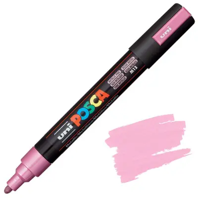 POSCA Uni flomaster; konica 1,8-2,5 mm; kovinsko pink