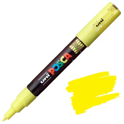 POSCA Uni flomaster; konica 0,7 mm bullet; rumen
