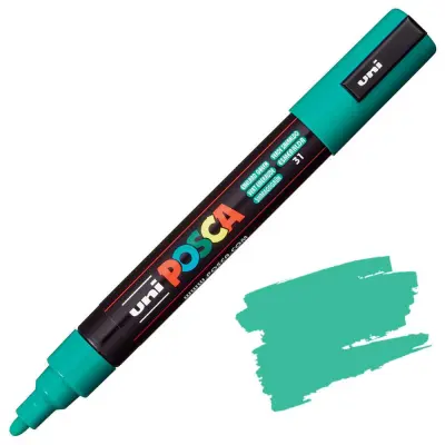 POSCA Uni flomaster; konica 1,8-2,5 mm; smaragdno zelen