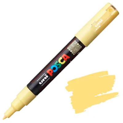POSCA Uni flomaster; konica 0,7 mm bullet; slamnato rumen
