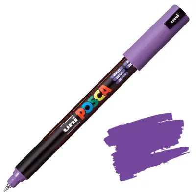 POSCA Uni flomaster; konica 0,7 mm kovina; vijoličen